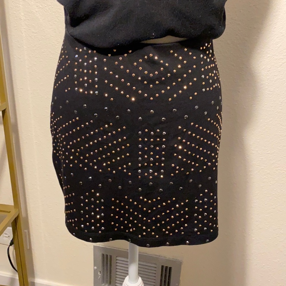 Blinged out mini skirt